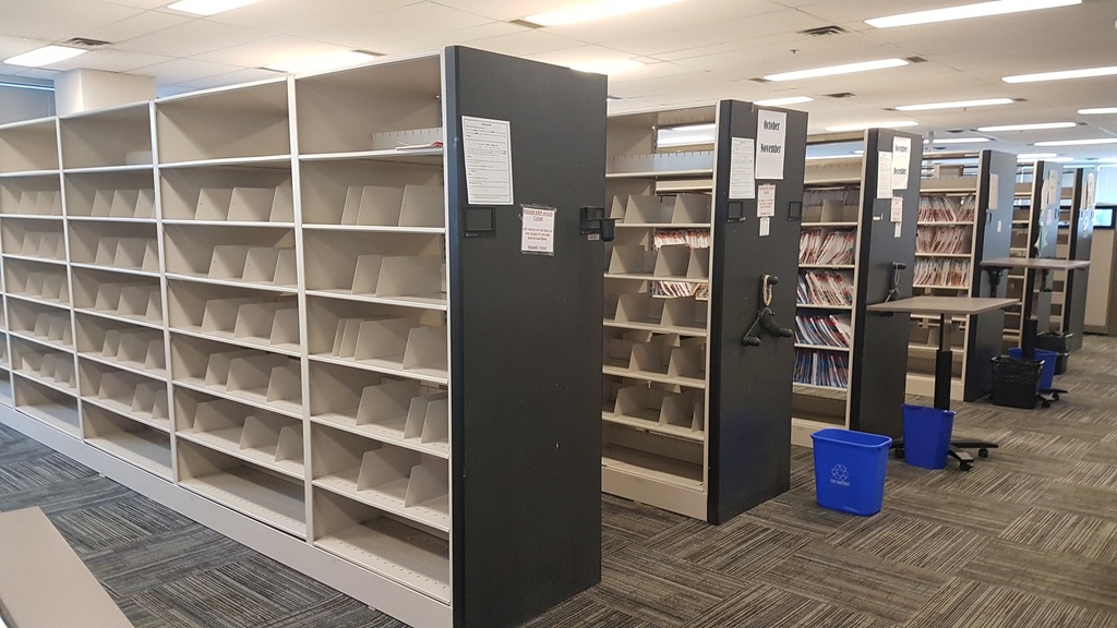 6 bays of Heigh density filing, metal