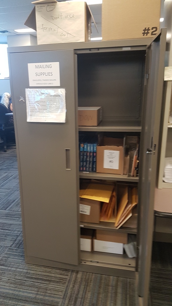 Tall Metal Cabinet - Shelves