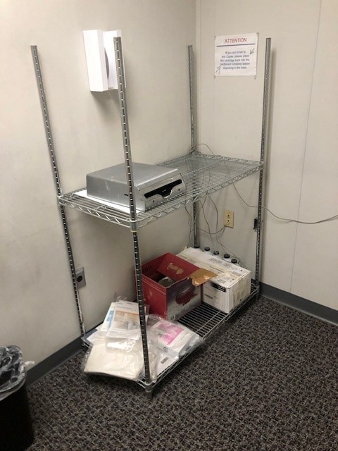 metal shelving silver