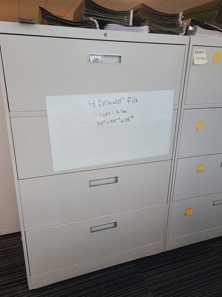 Filing cabinet, 4 drawer (Steelcase, 36"X55"X18")