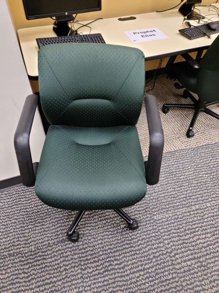 Green Task Chair - With Arms