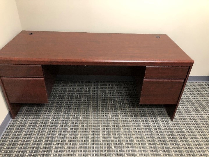 Wood Desk 2 Ped