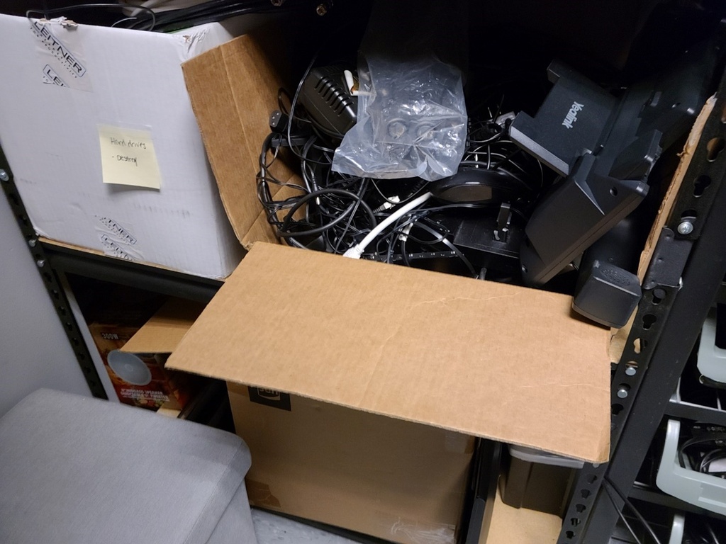 Box of Computer Supplies (cords, mice, keyboards)