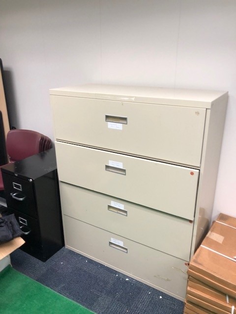 File cabinet, lateral, 4-drawer