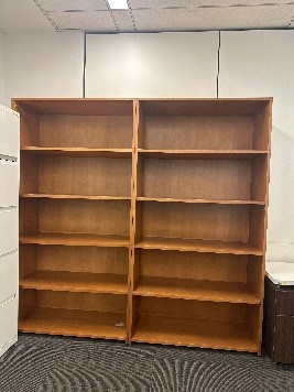 #6 - wooden 5 shelf bookcase36 x 16 x 69