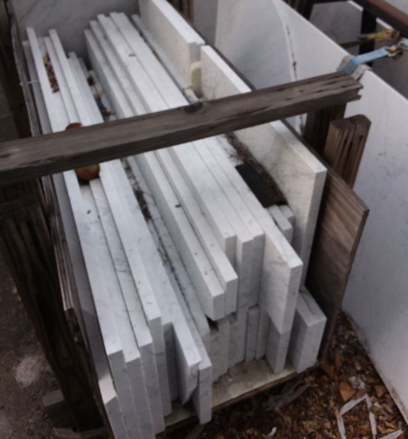Assorted marble slabs