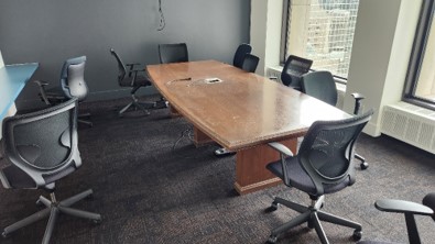 Oval meeting table