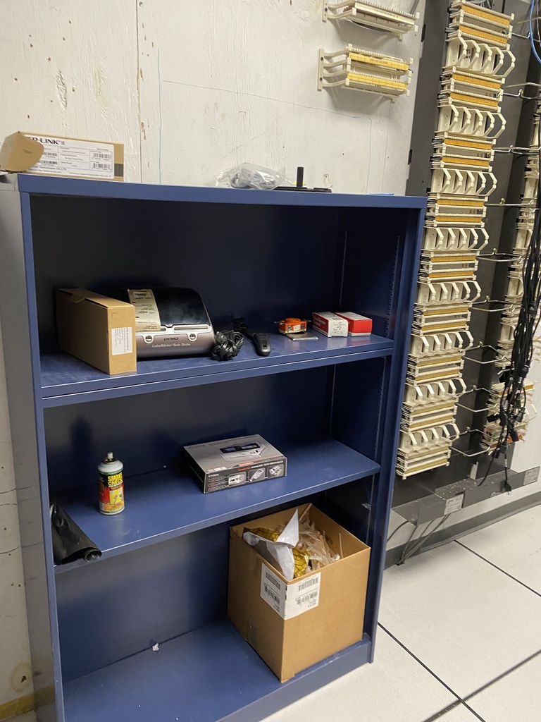 Blue 3-Shelf Cabinet