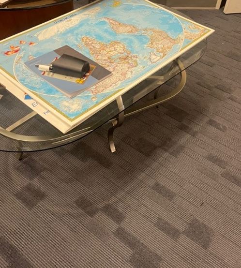 Glass and Metal Table