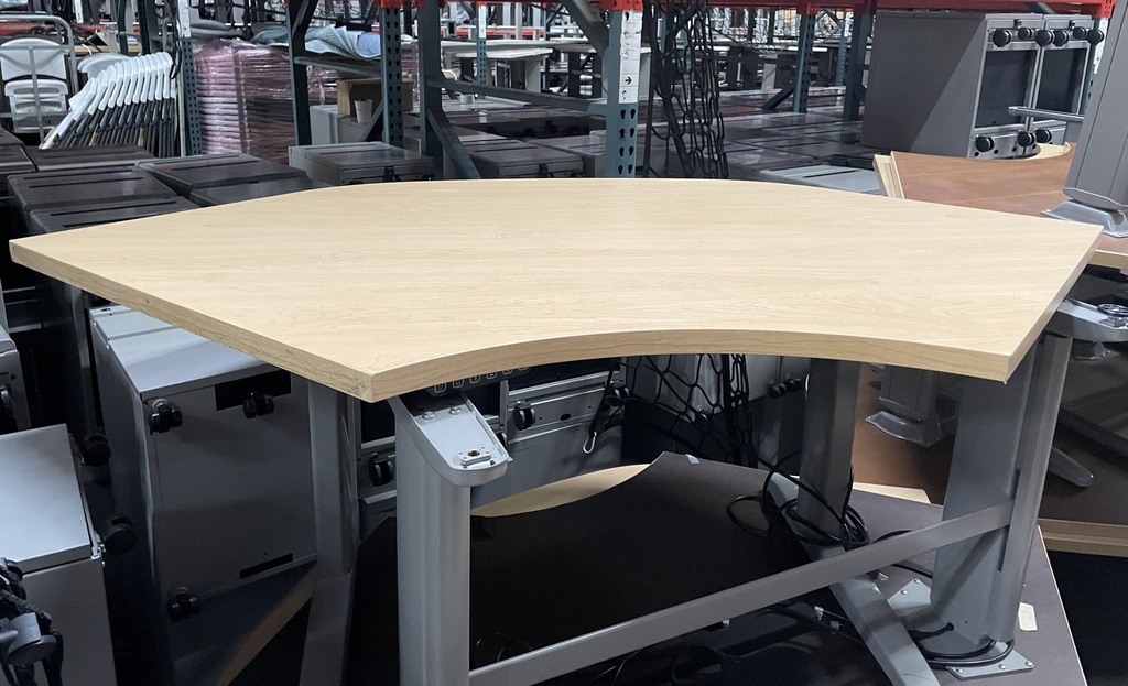 Steelcase corner height-adjustable desk, manual