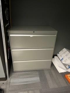 Lateral Filing Cabinet METAL - 3 drawer - 18'D X 36"W