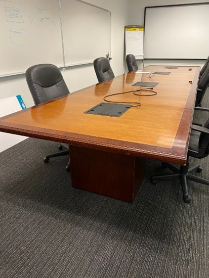  18' Wood Conference Table (3 bases)