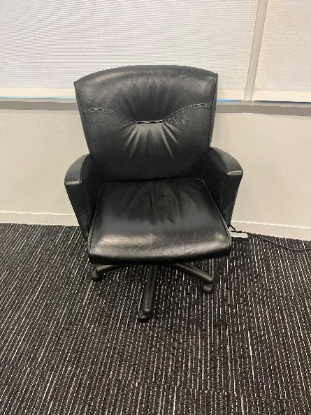  Black Vinyl Conference Chairs