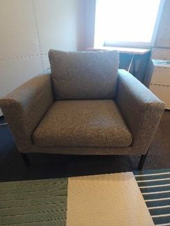 Chair, grey canvas