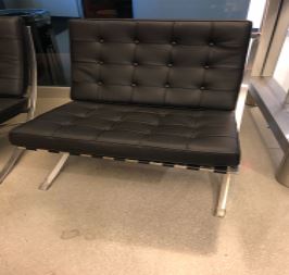 Seat, black leather