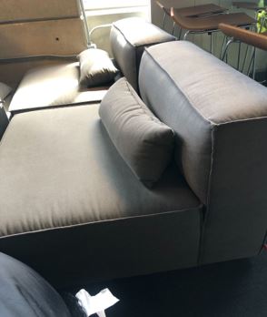 Modular couch piece, grey
