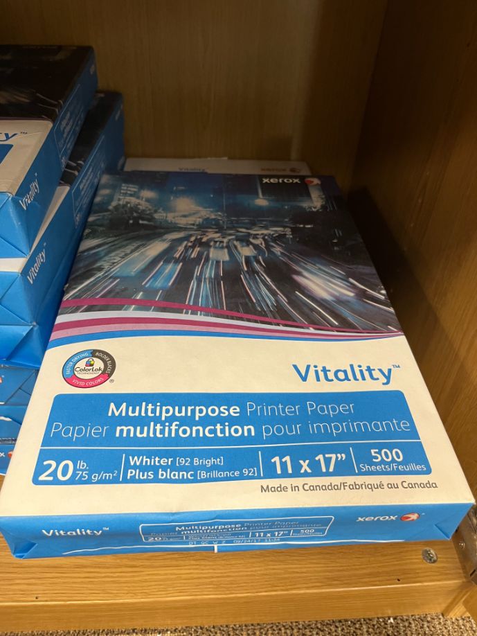 Pack of multi-purpose printer paper, 11x17"
