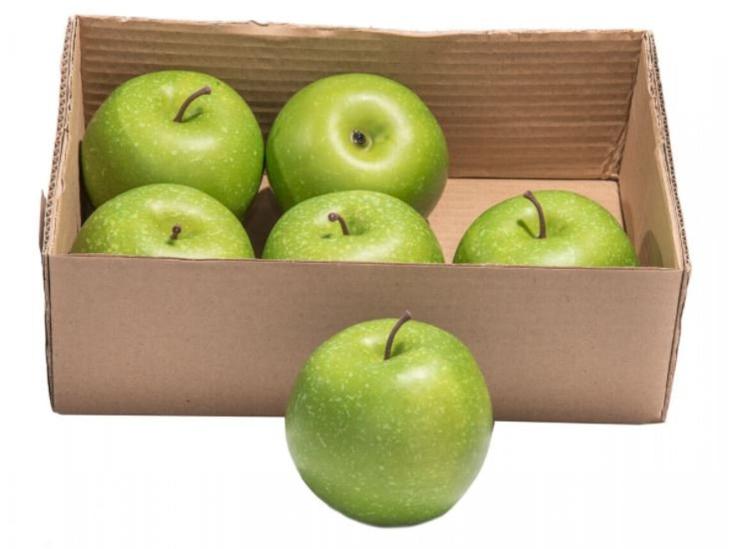 Box of artificial apples, misc.