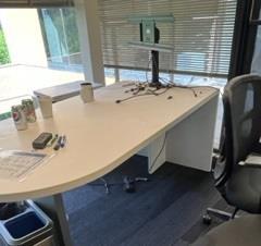 Wood Penisula Table/ 36" x 90"