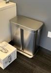 metal garbage cans / 12" x 22" w/ lid