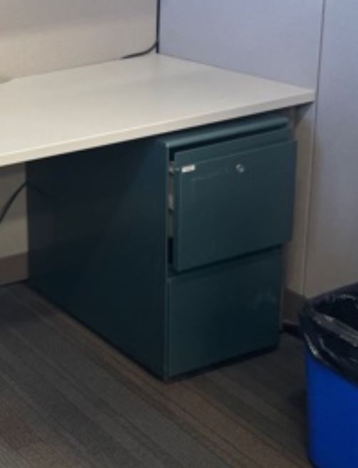 Blue Storage Pedestal