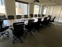 Conference Table 5'W x 18'/ 2 piece w/ 3 bases