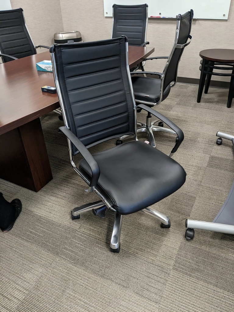 swivel conference chair, vinyl upholstery, swivel base