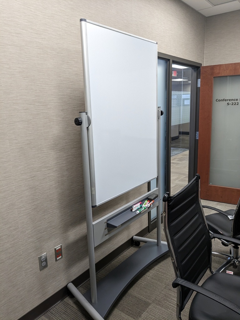 mobile whiteboard, casters (4'x2'x8')