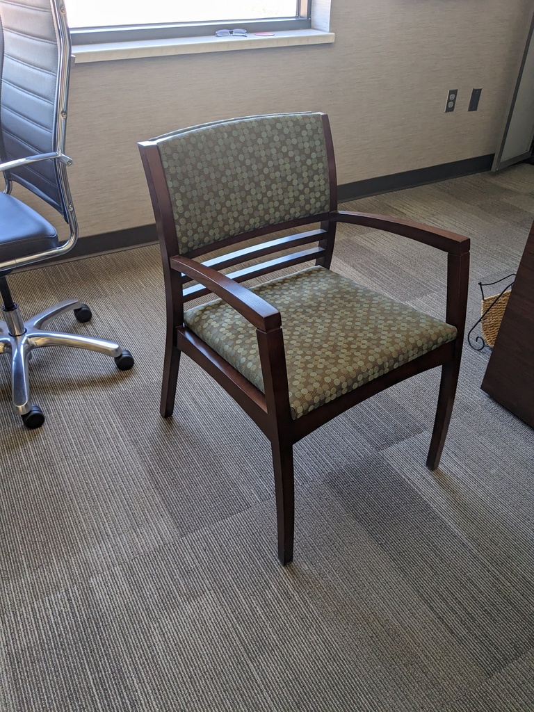 guest chair, wood frame, fully upholstered