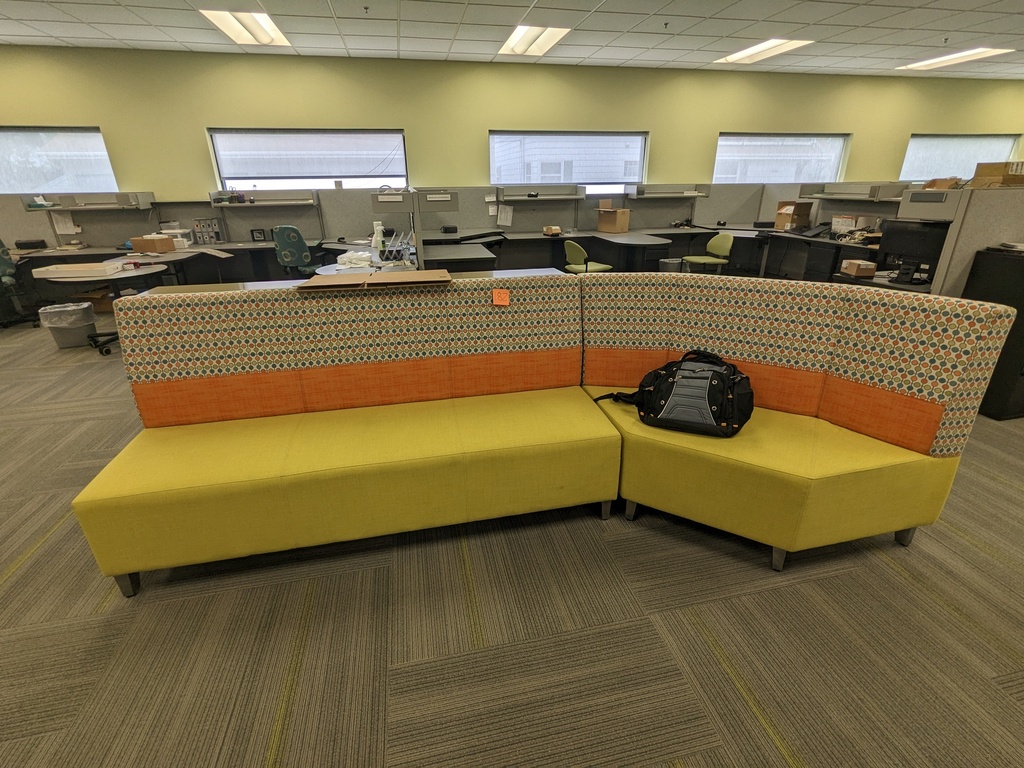 modular collaborative sofa w/ bar on back