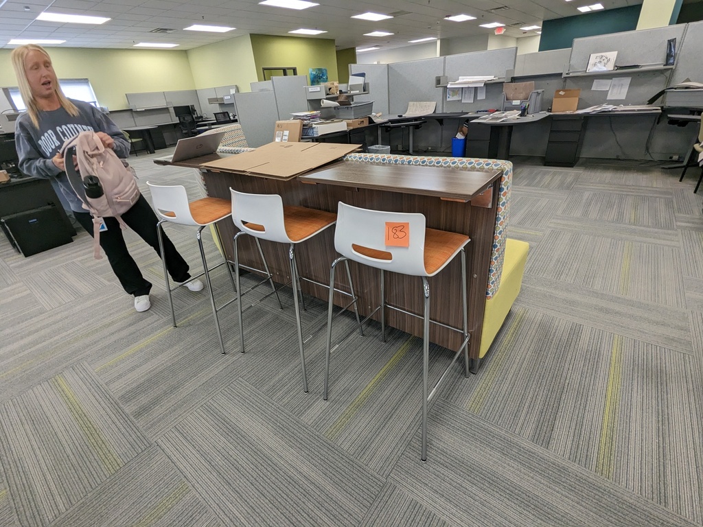 poly stool w/ upholstered seat, metal frame