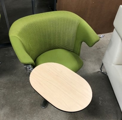 Green Lounge Seating with writing table