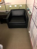 Black Square Leather Chair