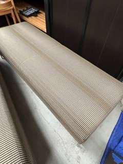 Fabric benches / 2'x6' (Beige w/line pattern)