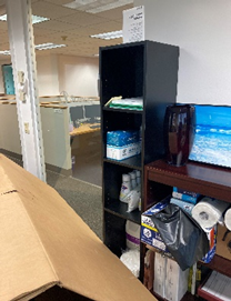 Black Wood Bookcase, 12x12x72"