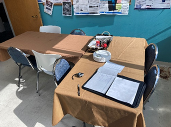 Grey Table, 60x30x30"