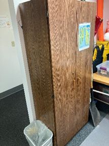 Wooden Cabinet with Doors, 30x16x72"