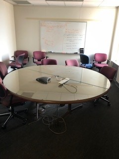 Round Conference Table with Glass Top - 84"