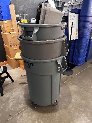 Large Round Trash Bins