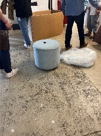 Grey Ottoman
