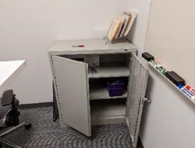 Cabinet, Storage, Grey, 42" x 14" x 36"