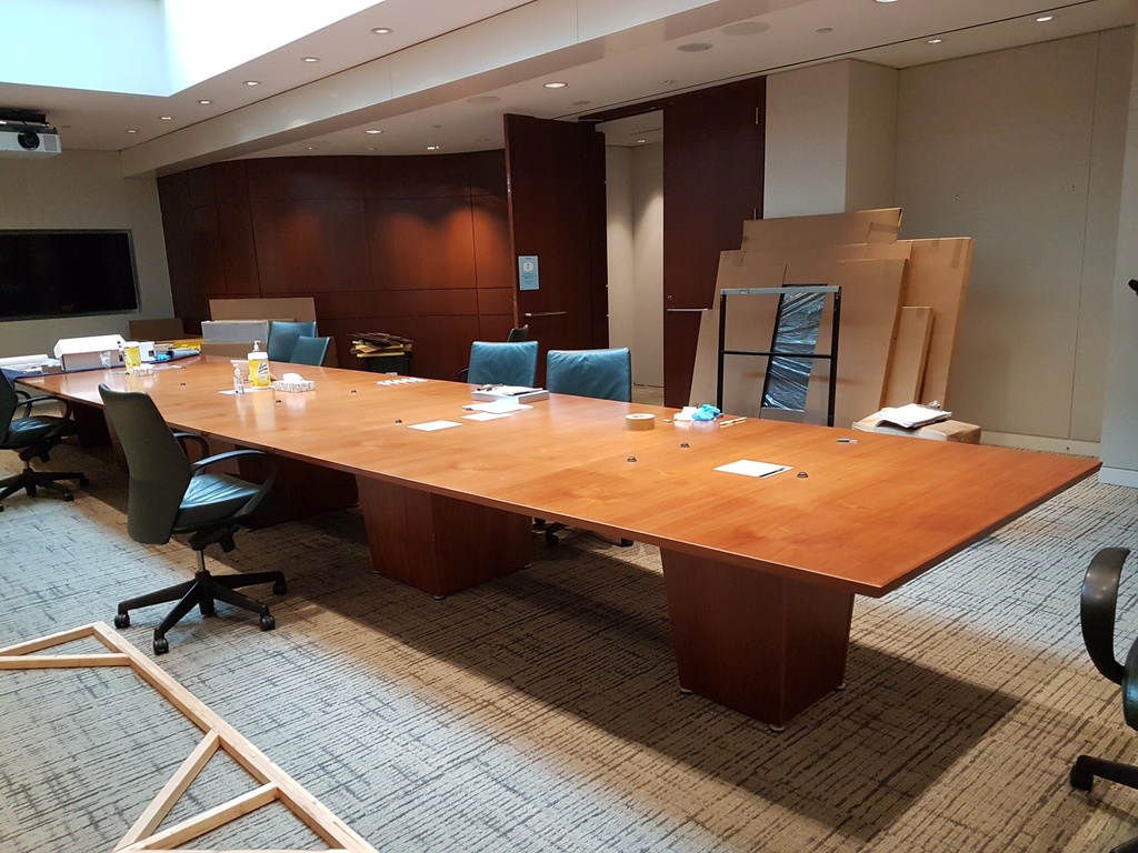 Wooden Four Sided Boardroom Table - 28"x5'6"