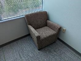 Chair, Lounge, Brown, 34" x 31" x 32"