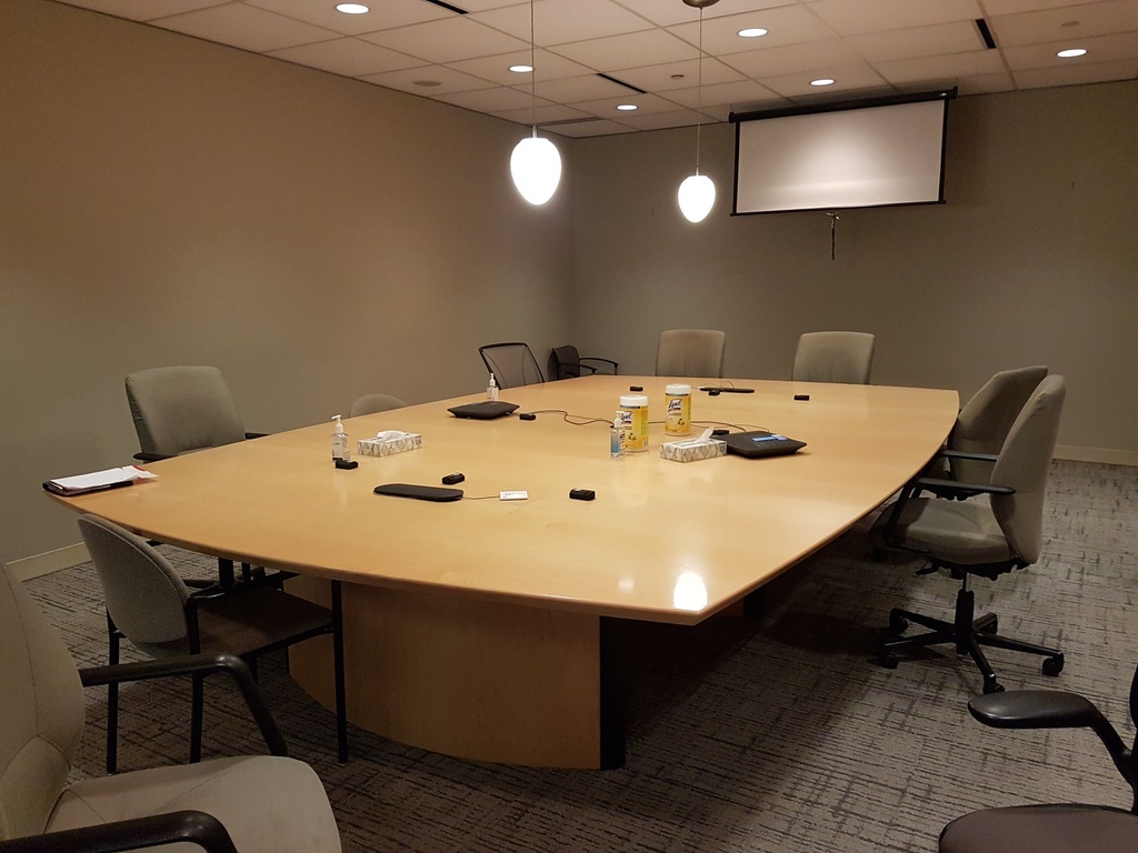 Wooden Four Sided Boardroom Table - 13'6"x8'6"