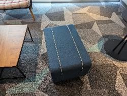 Bench, Blue/White, 31" x 20" x 15"