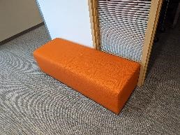 Bench, Orange, 57" x 21" x 15"