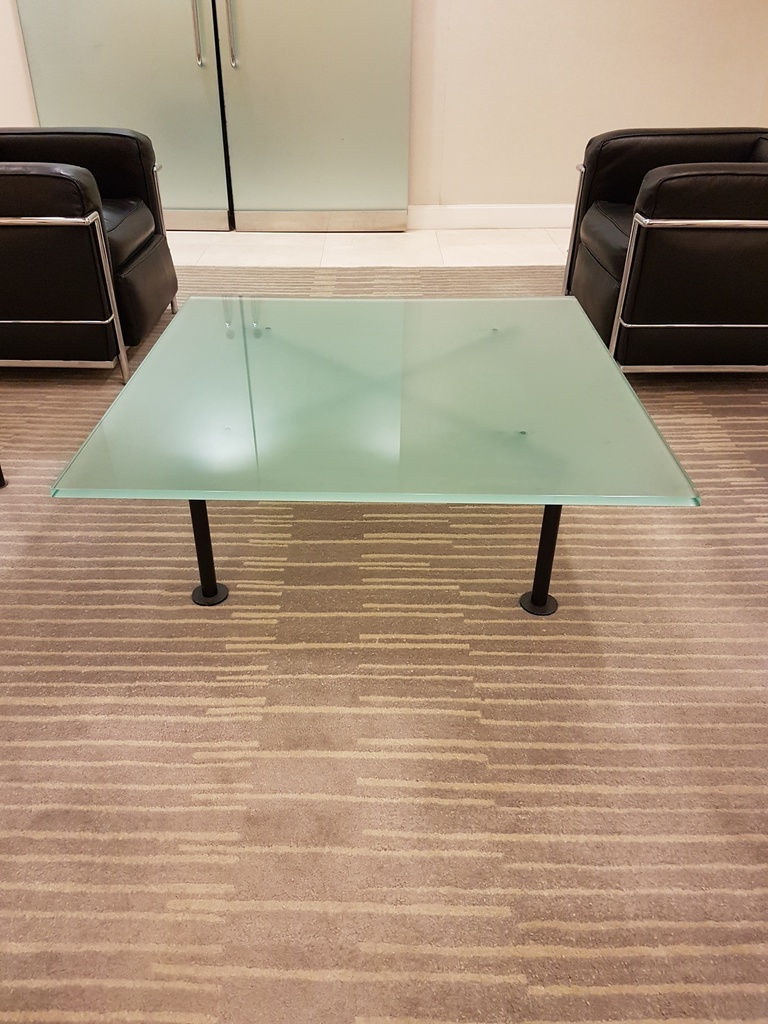 Four Sided Glass Top Side Table - 42"x42"