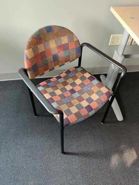 Pattern Conference Chair - Black Legs