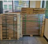 Pallet of Sit Stand Desk Surfaces (in boxes)