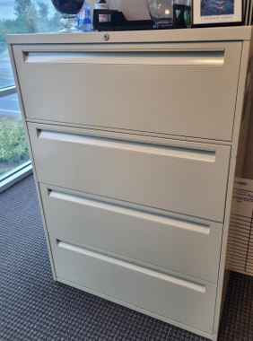 4-Drawer File Cabinet, 36x18x52